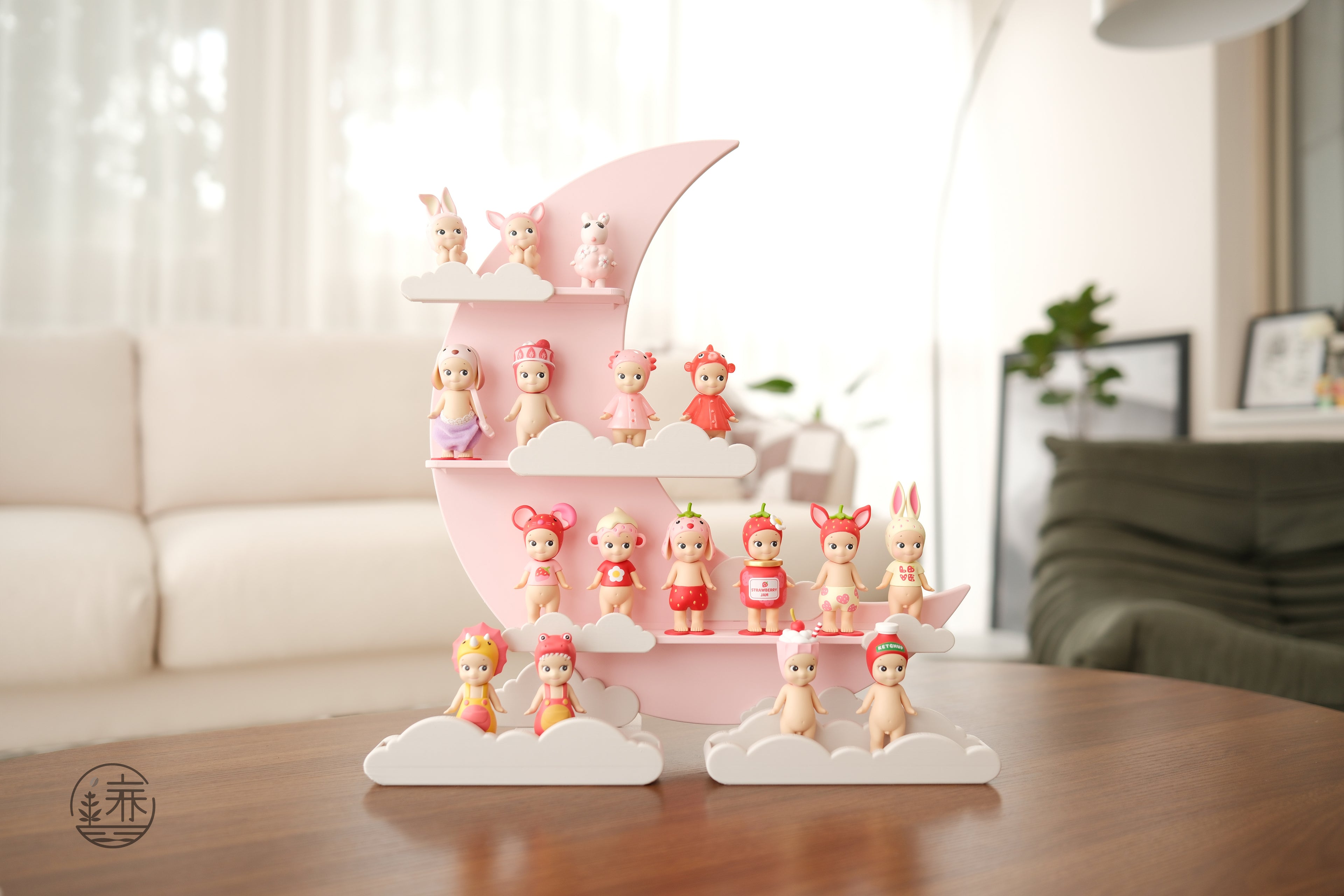 Sonny Angel Display Shelf Stand House - Blush Moon and Cloud Series - made by CG