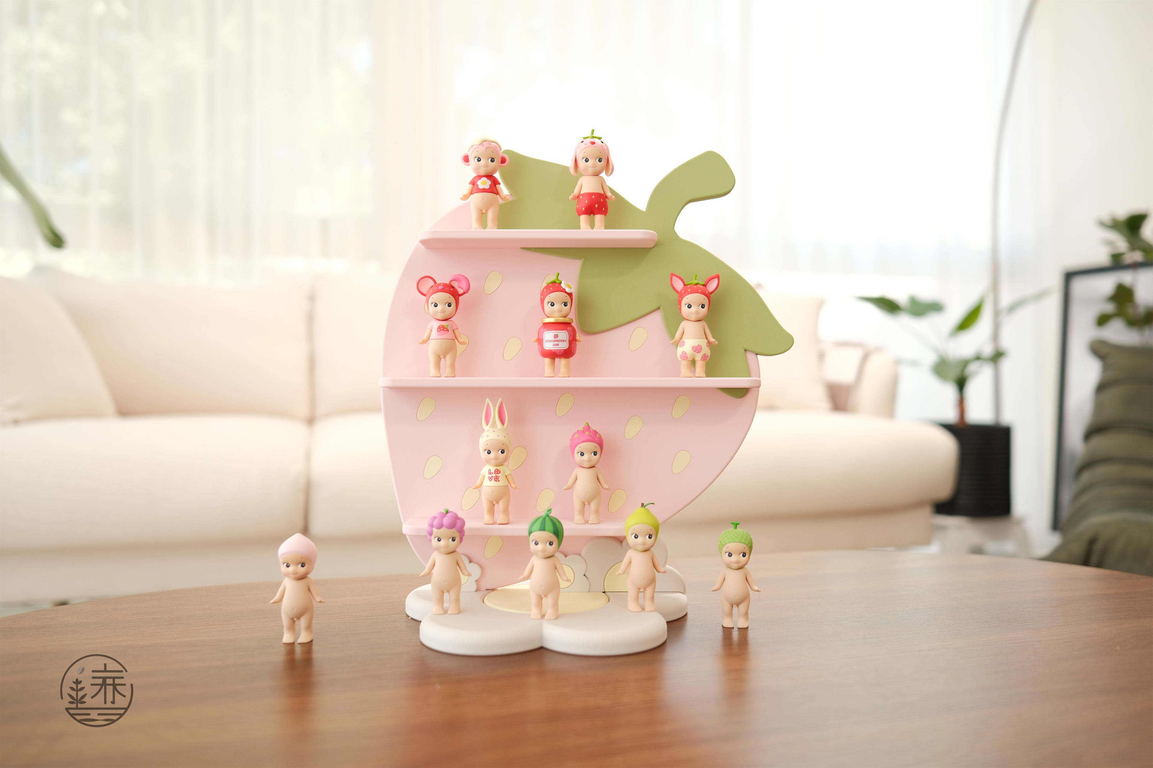 Sonny Angel Display Shelf Stand House - Stawberry Love Blush - made by CG