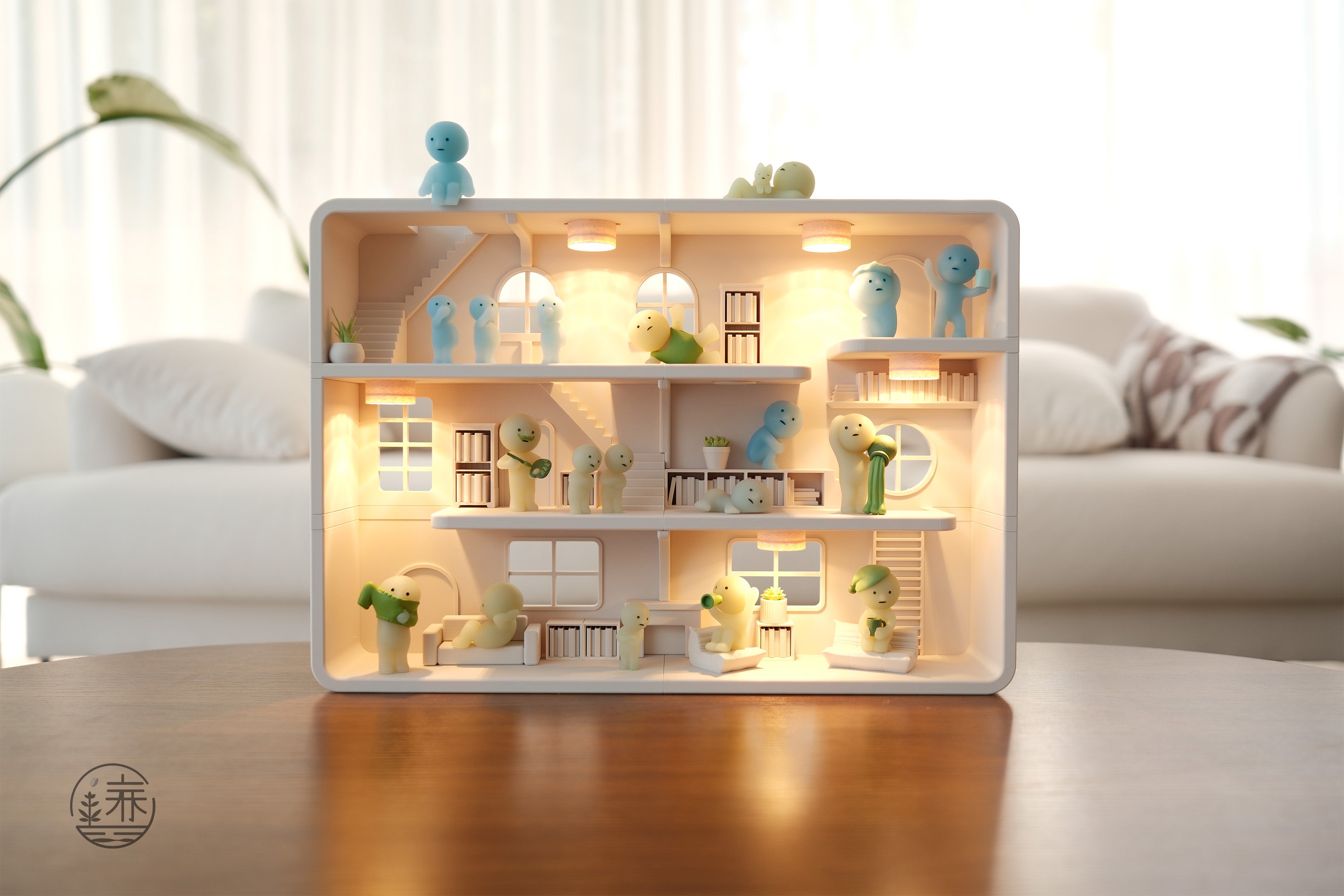 NEW (Version 2) Smiski Home Loft Display Shelf : Collectibles Stand House