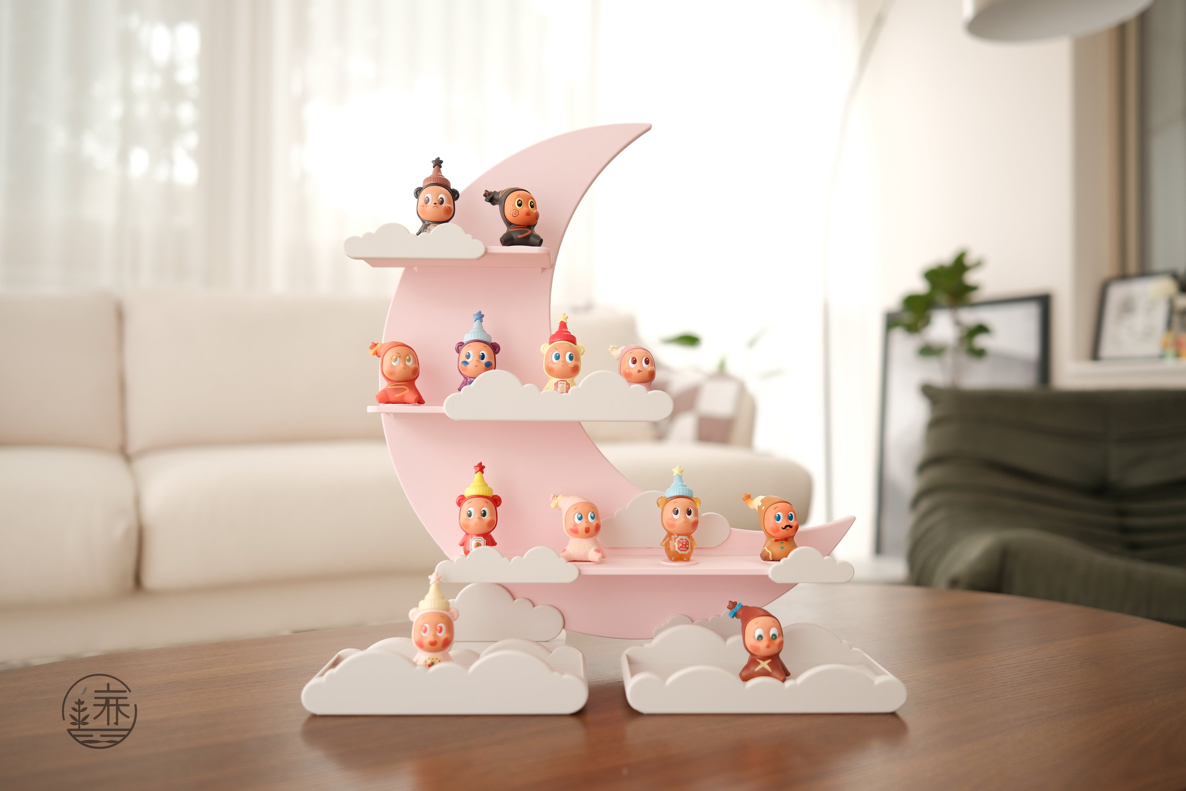 Twinkle Twinkle Display Shelf Stand House - Blush Moon and Cloud Series - made by CG