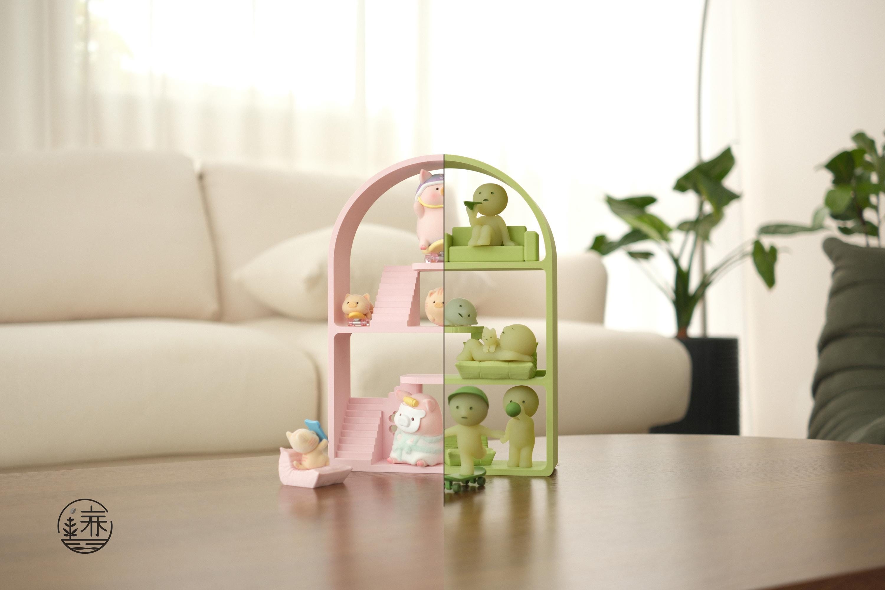 Smiski, LuLu the Piggy, Display Shelf Stand House - 4 Seasons Series Home - made by CG
