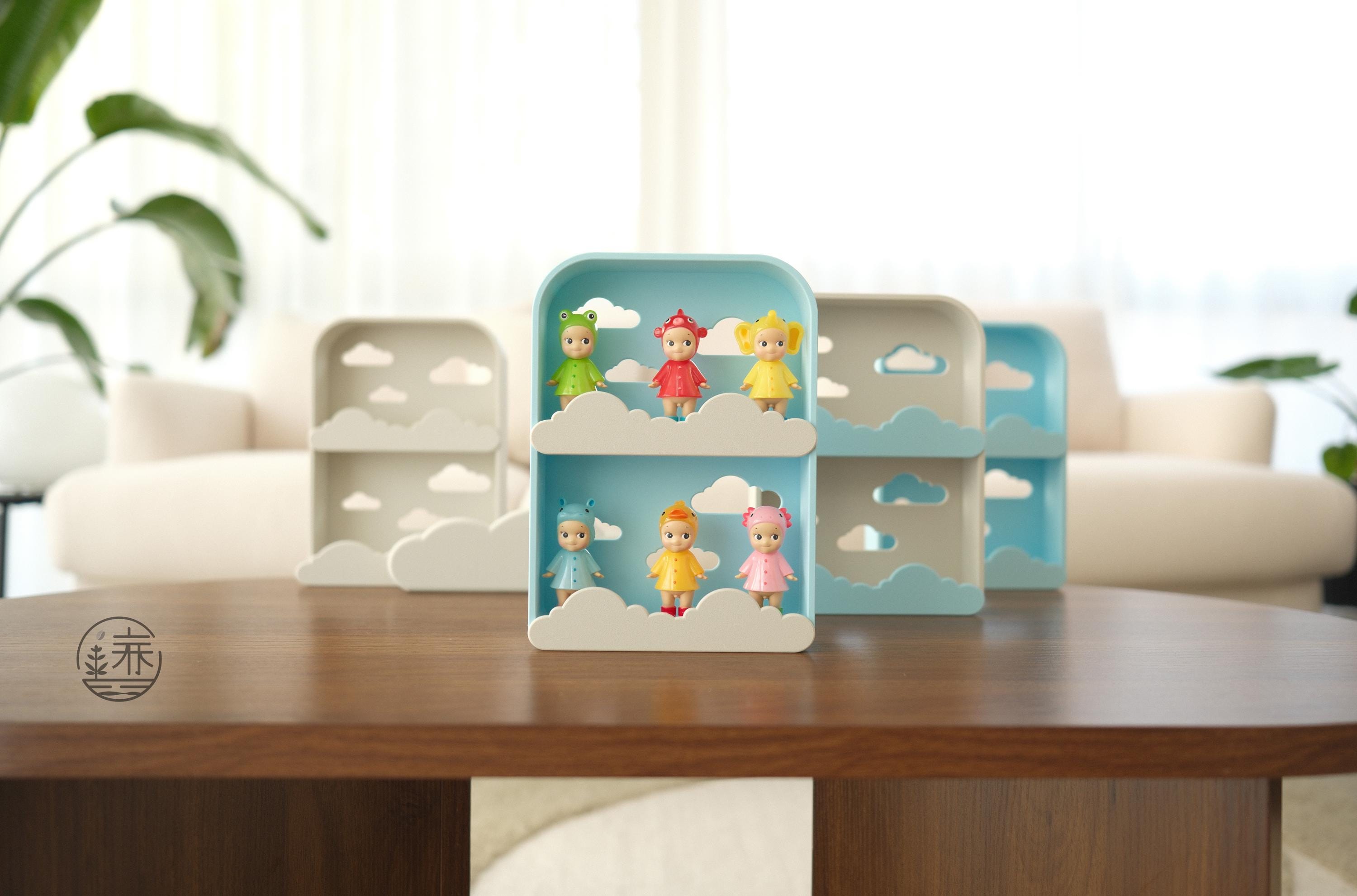 Sonny Angel, Smiski, Display Shelf Stand House - Head in the Clouds - made by CG