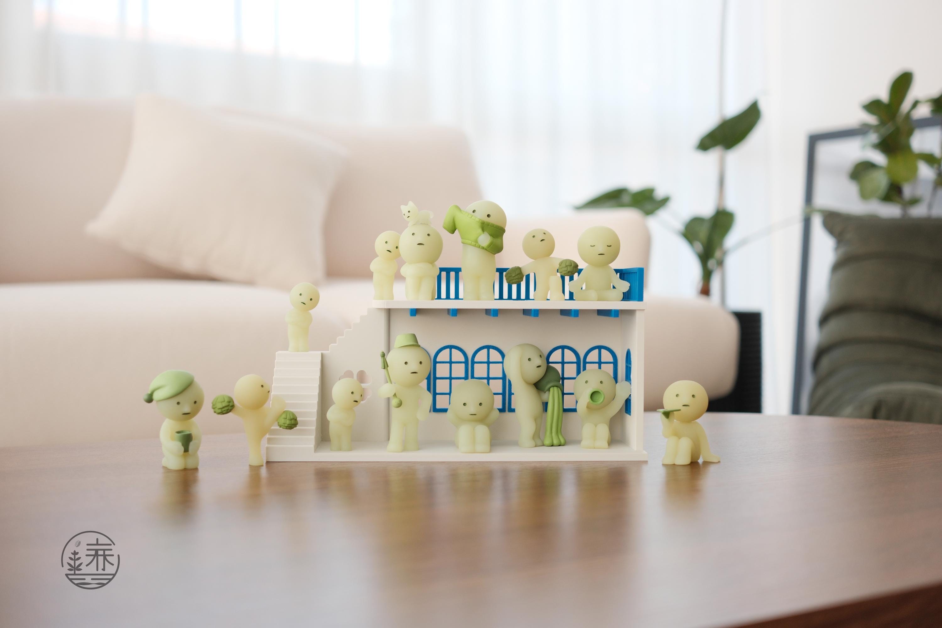 Smiski and Sonny Angel Display Shelf Stand House - Timeless Series - made by CG