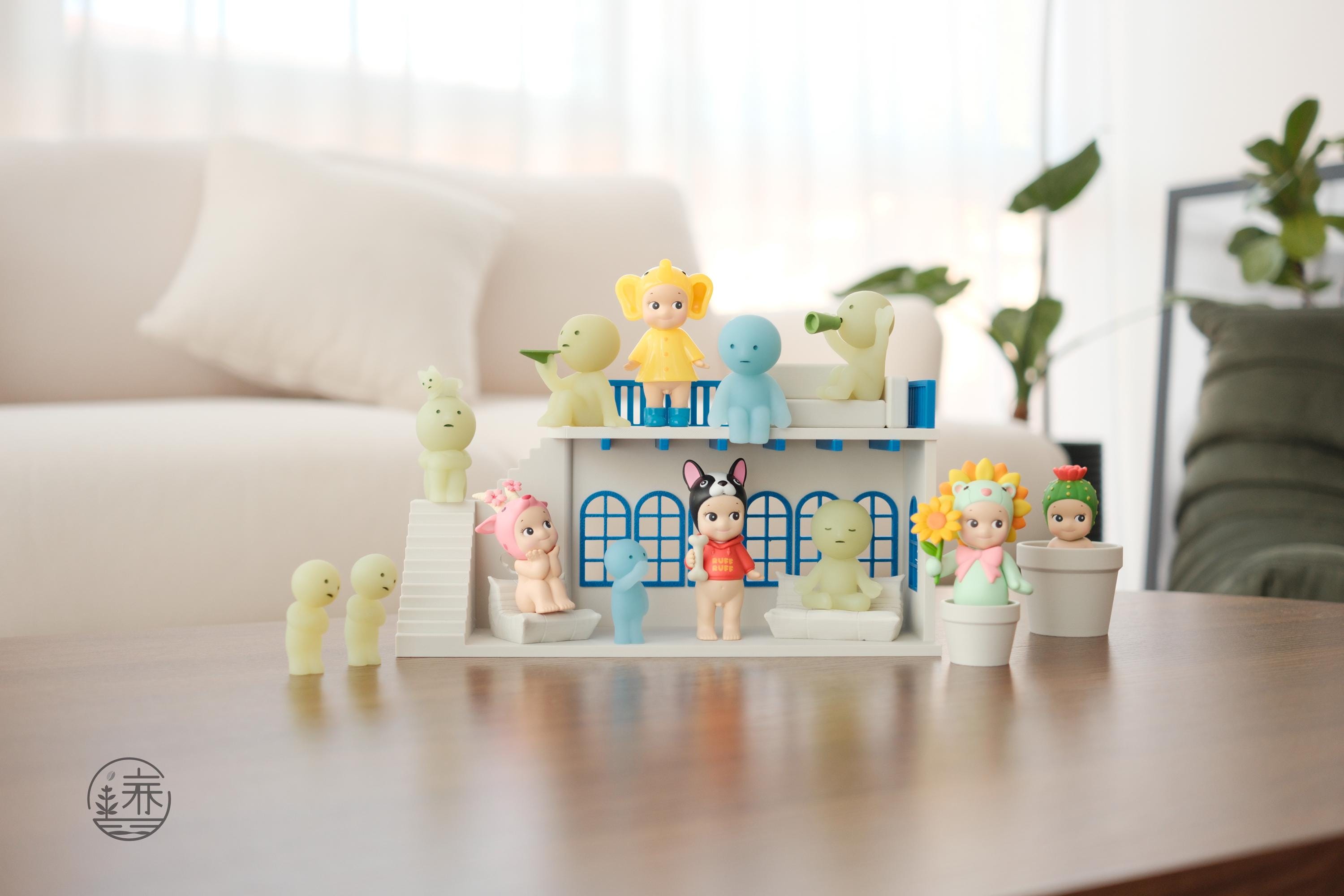 Smiski and Sonny Angel Display Shelf Stand House - Timeless Series - made by CG