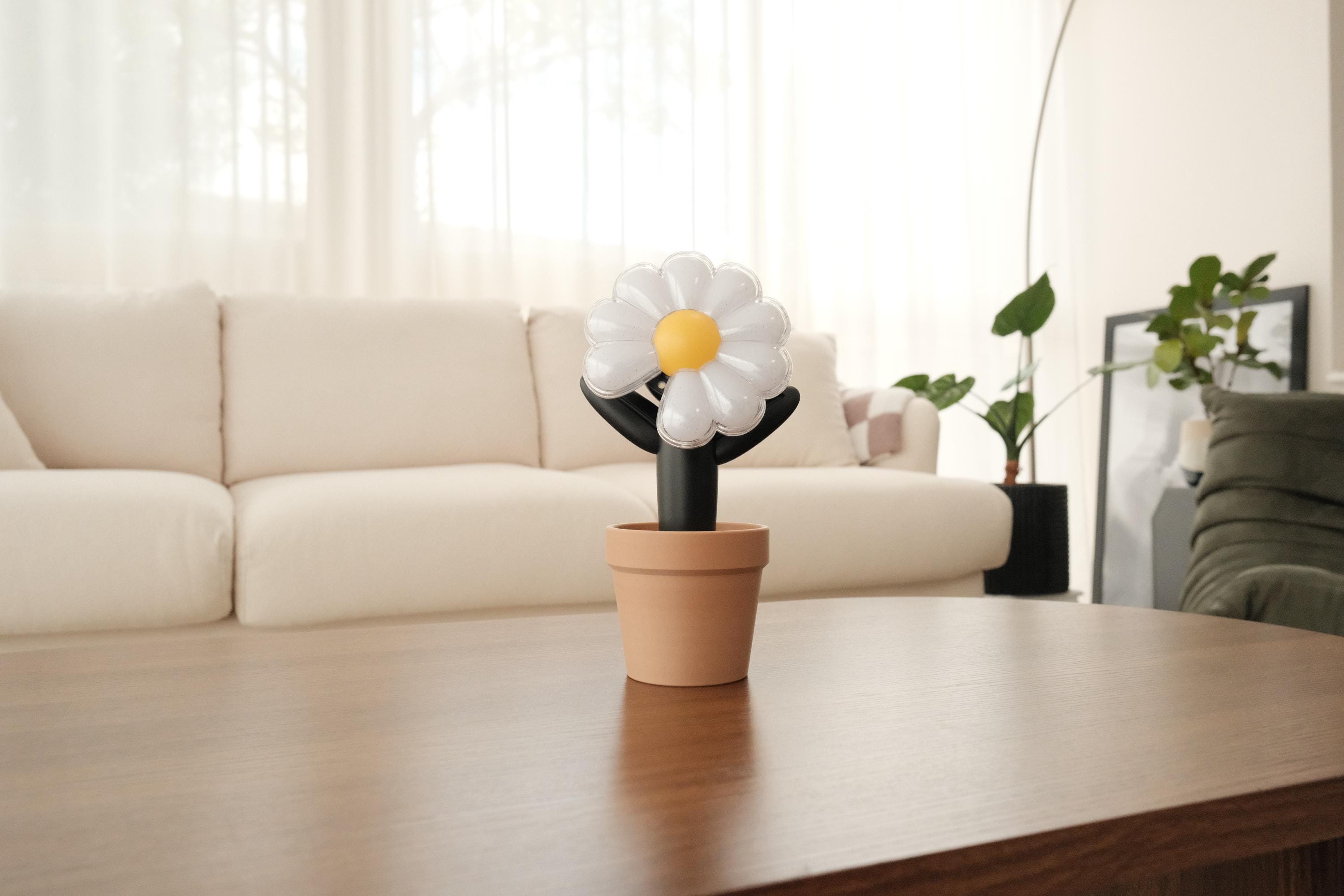 Light Stick Flower Pot Display - Handmade Decor