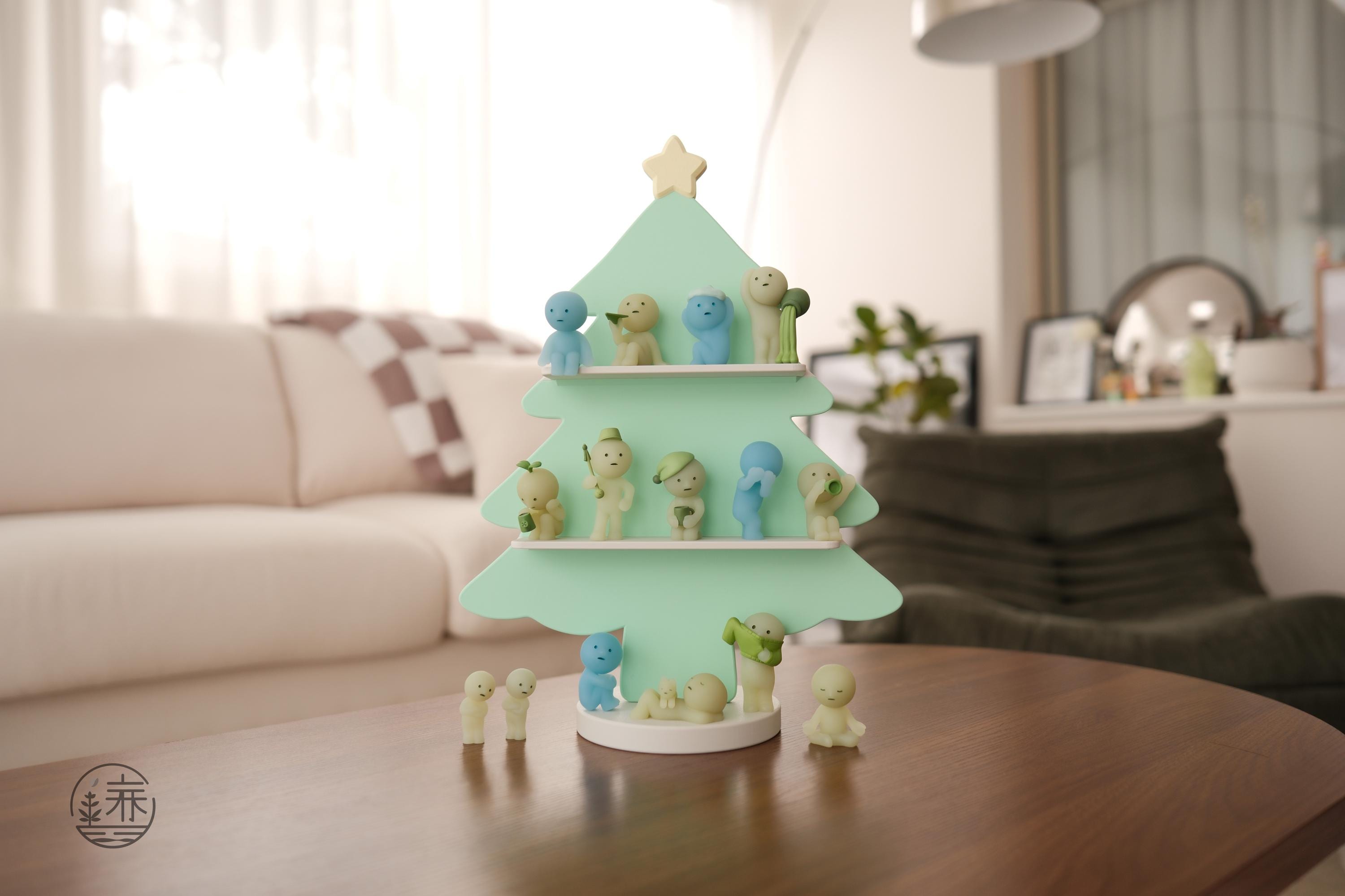 Christmas Tree Lulu the Piggy Display Shelf Stand House - made by CG