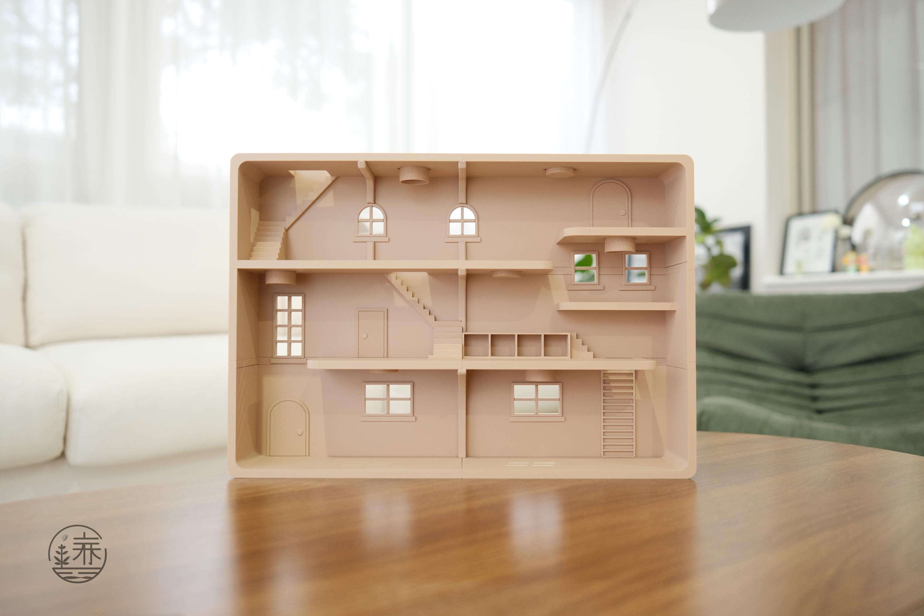 Smiski Home Loft Display Shelf: Collectibles Stand House