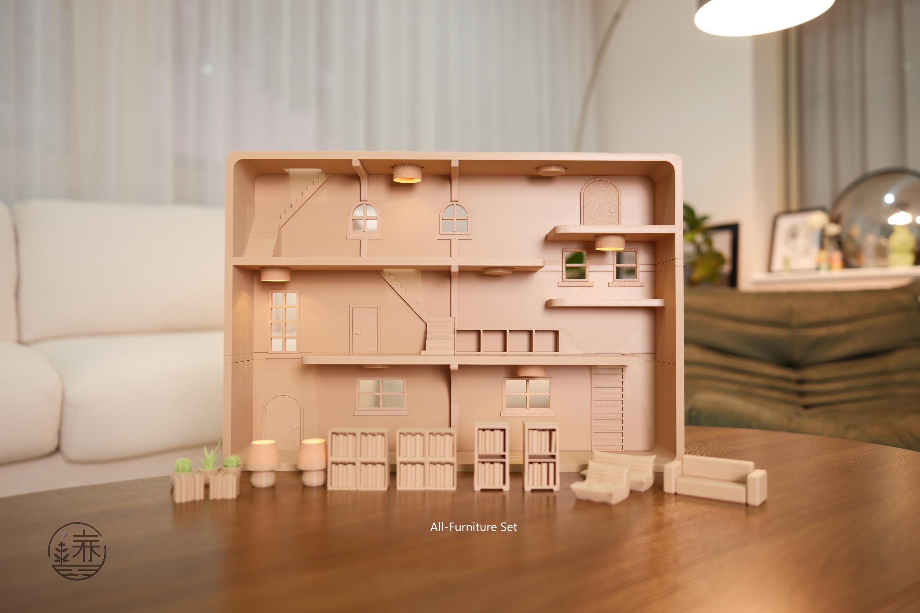 Smiski Home Loft Display Shelf: Collectibles Stand House