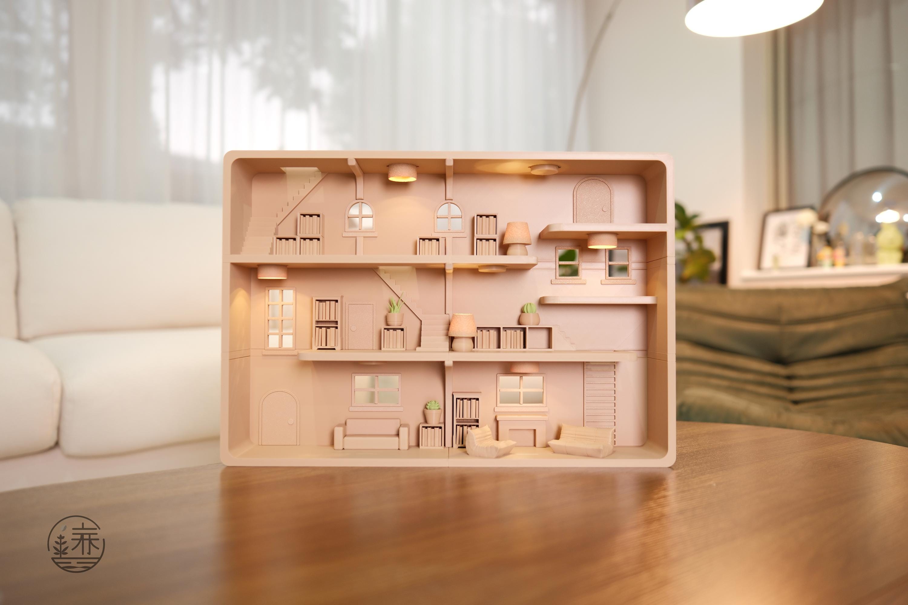 Smiski Home Loft Display Shelf: Collectibles Stand House